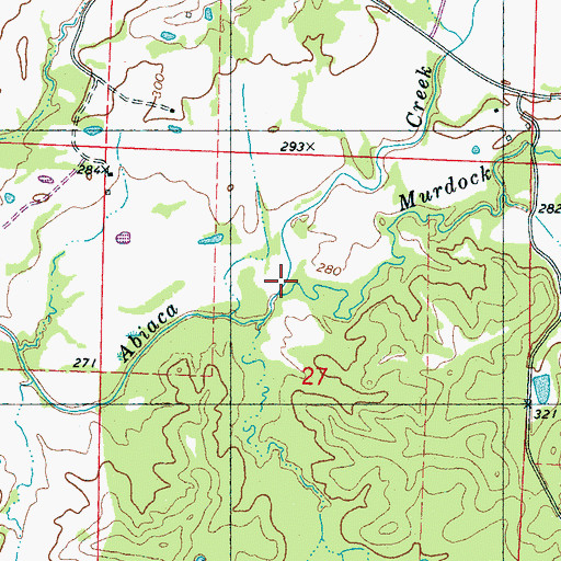 Topographic Map of Murdock Creek, MS