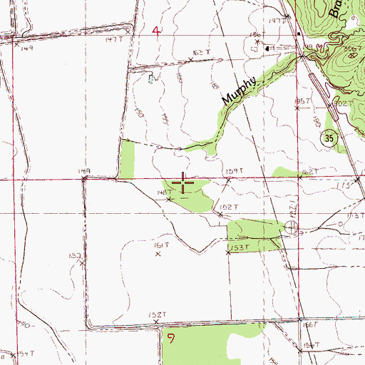 Topographic Map of Murphy Branch, MS