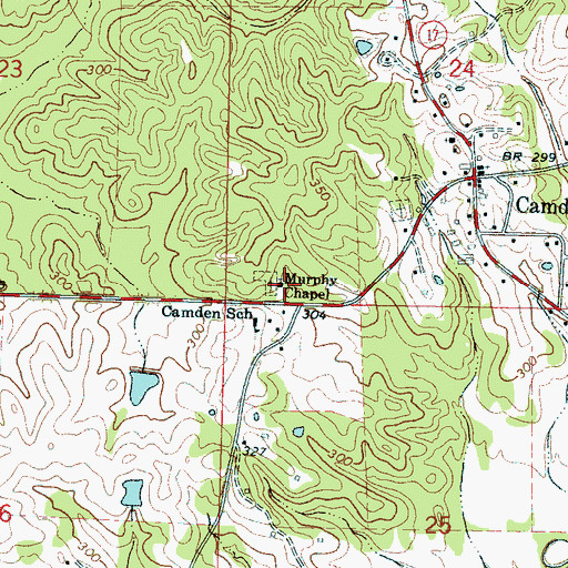 Topographic Map of Murphy Chapel, MS