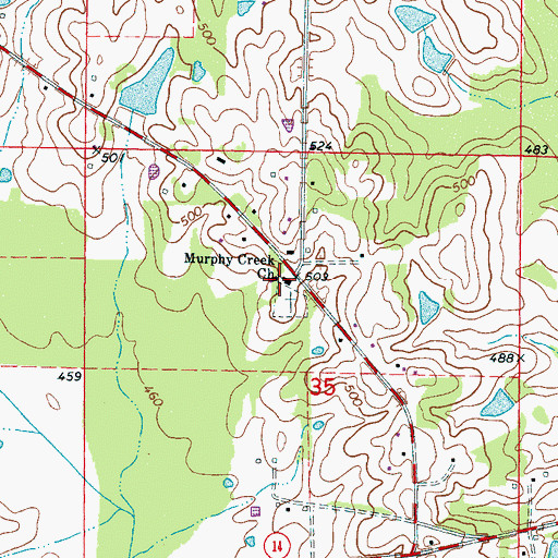Topographic Map of Murphy Creek Church, MS