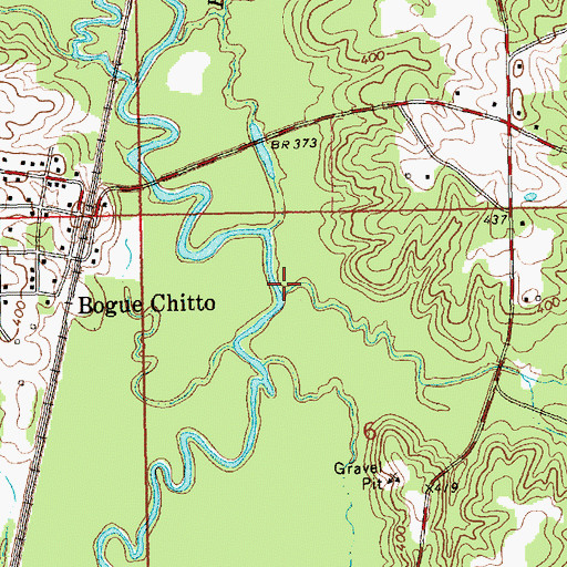Topographic Map of Myers Creek, MS