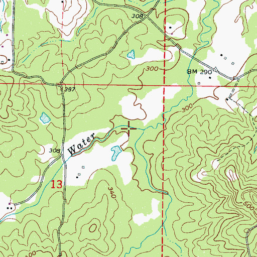 Topographic Map of Nails Creek, MS