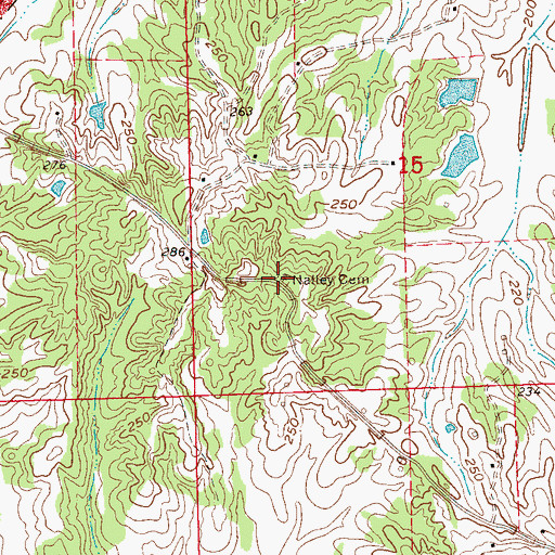 Topographic Map of Nalley Cemetery, MS