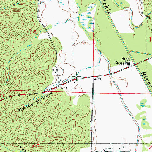 Topographic Map of Nancy Hollow, MS