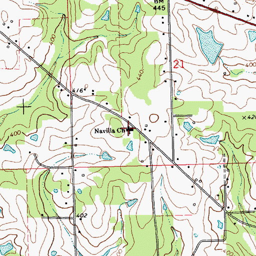 Topographic Map of Navilla Church, MS