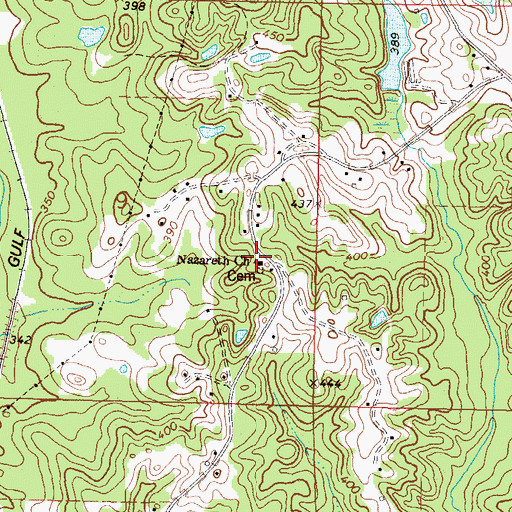 Topographic Map of Nazareth Church, MS