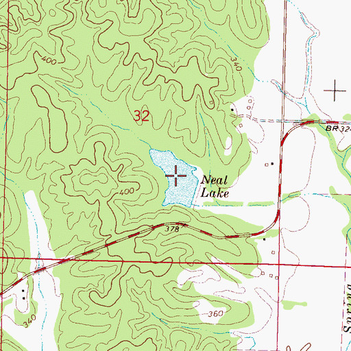 Topographic Map of Neal Lake, MS