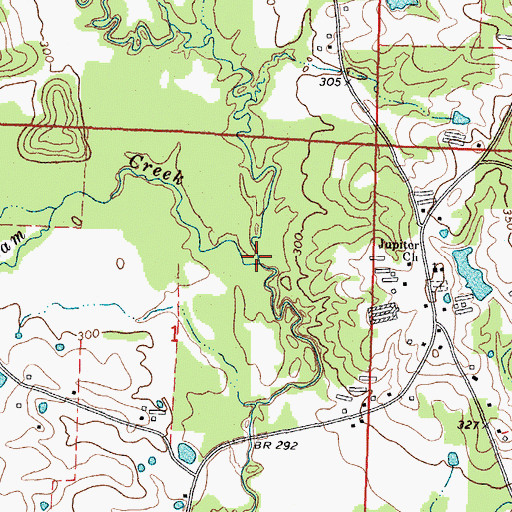 Topographic Map of Needham Creek, MS