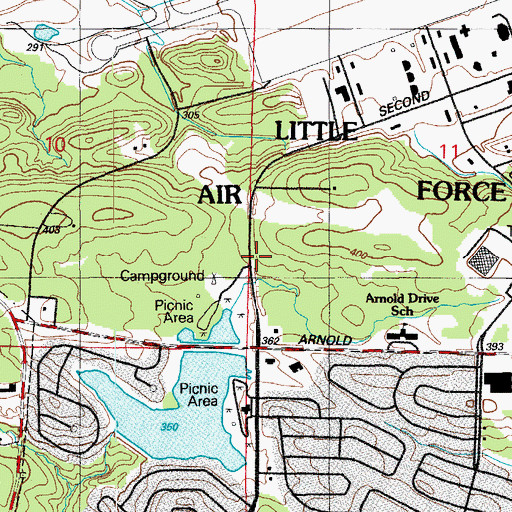 Topographic Map of Central School (historical), AR