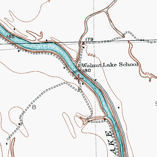 Topographic Map of New Baptist Church, MS