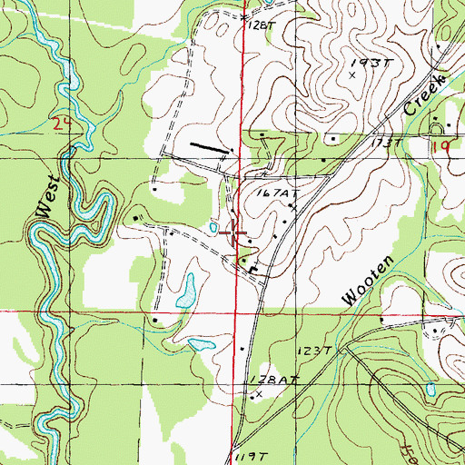 Topographic Map of New Bethel Church, MS