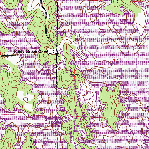 Topographic Map of New Bethel Church, MS