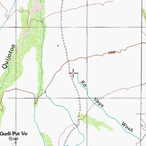 Topographic Map of Ko Vaya Wash, AZ