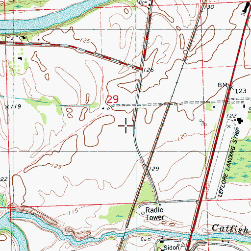 Topographic Map of New Chapel, MS