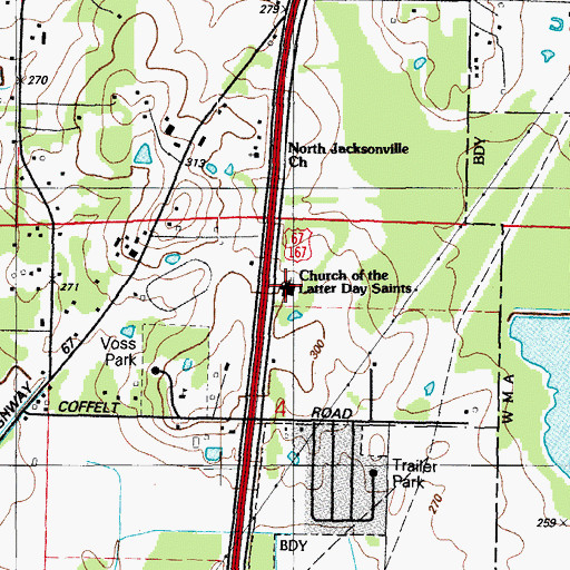 Topographic Map of The Church of Jesus Christ of Latter Day Saints, AR