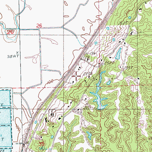 Topographic Map of New Foundation Church, MS
