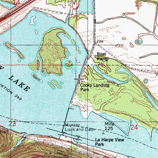 Topographic Map of Cooks Landing Park, AR