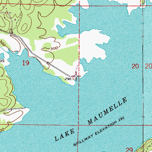 Topographic Map of Crossroads (historical), AR