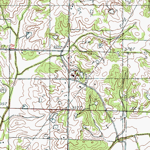 Topographic Map of New Hope Cemetery, MS