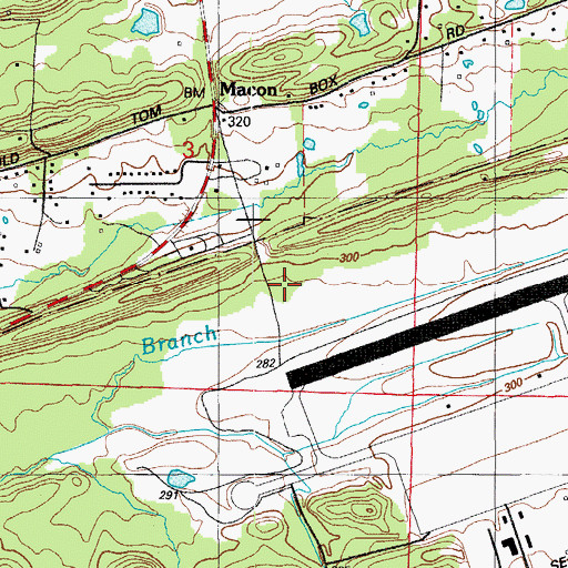 Topographic Map of Davis Chapel (historical), AR