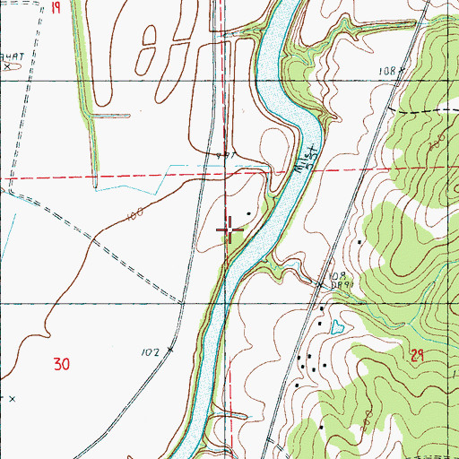 Topographic Map of New Hope Church, MS