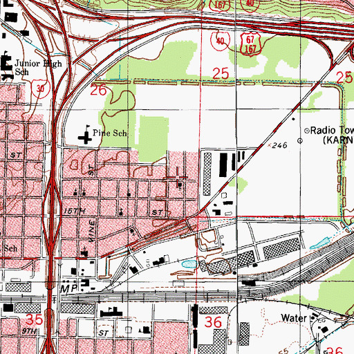 Topographic Map of Delivery Temple, AR