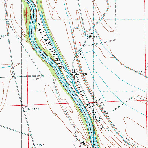 Topographic Map of New Hope Church, MS