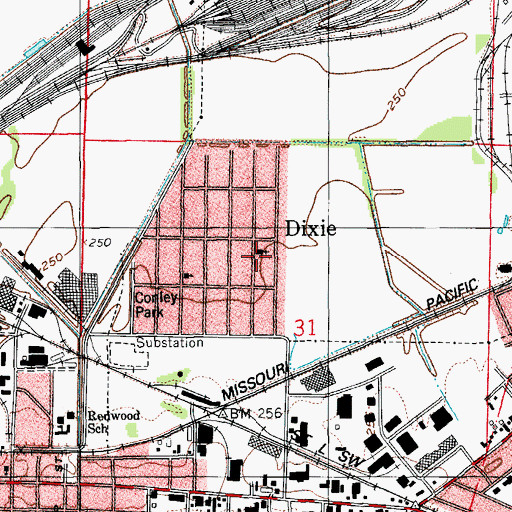 Topographic Map of Dixie Head Start Center, AR