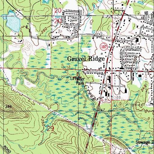 Topographic Map of Duncan Creek, AR