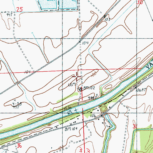 Topographic Map of New Paradise Church, MS
