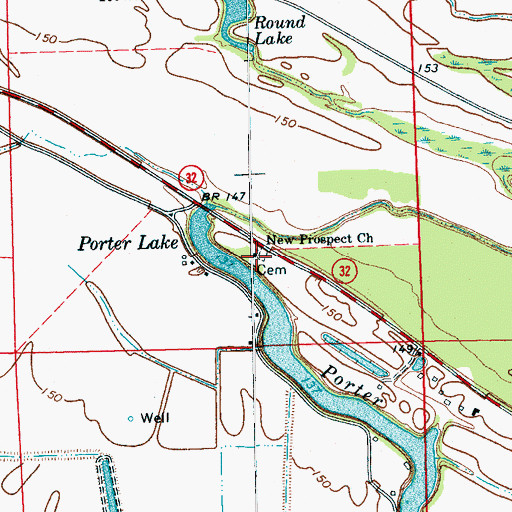 Topographic Map of New Prospect Church, MS