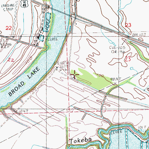 Topographic Map of New Tabernacle Church, MS