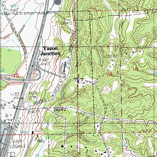 Topographic Map of New Zion Church, MS
