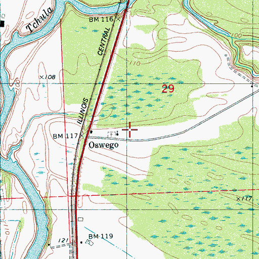 Topographic Map of New Zion Church, MS