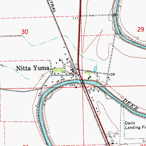 Topographic Map of Nitta Yuma, MS