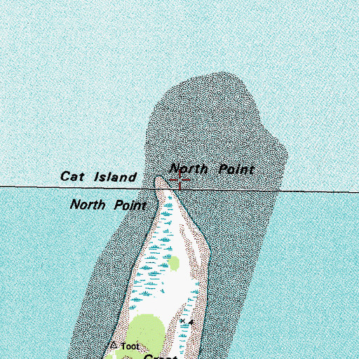 Topographic Map of North Point, MS