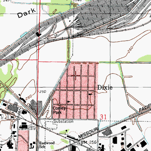 Topographic Map of First Pentecostal Church of Jesus, AR