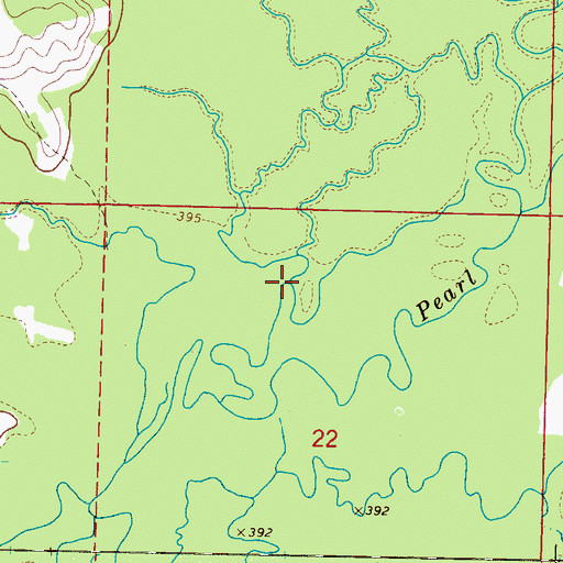 Topographic Map of Noxapater Creek, MS