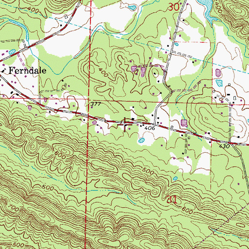 Topographic Map of Fletcher Spring School (historical), AR
