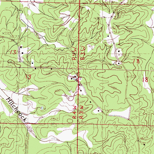 Topographic Map of Oak Grove School, MS