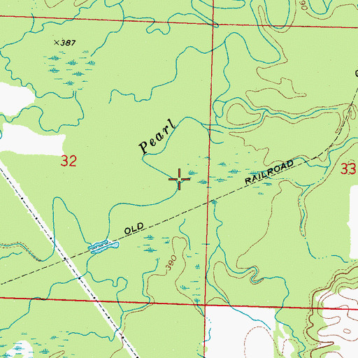 Topographic Map of Ocobla Creek, MS