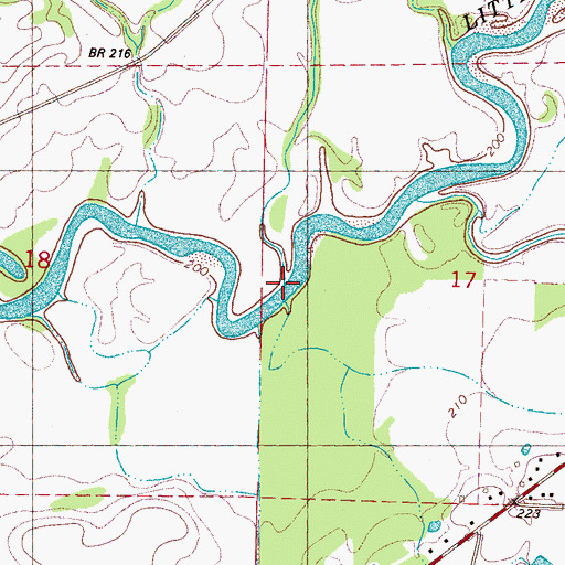 Topographic Map of Orr Creek, MS