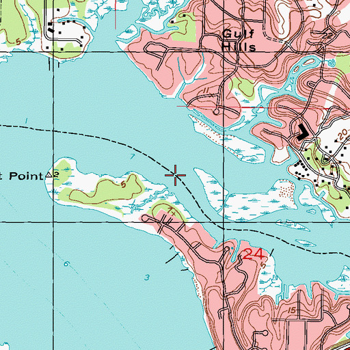 Topographic Map of Old Fort Bayou, MS