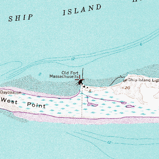 Topographic Map of Old Fort Massachusetts, MS