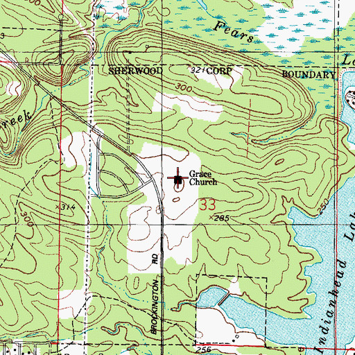 Topographic Map of Grace Church, AR