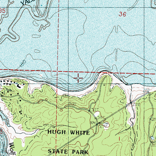 Topographic Map of Old Orchard Bay, MS