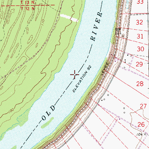 Topographic Map of Old River, MS