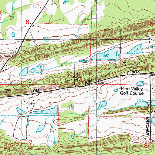 Topographic Map of Hall Hill, AR