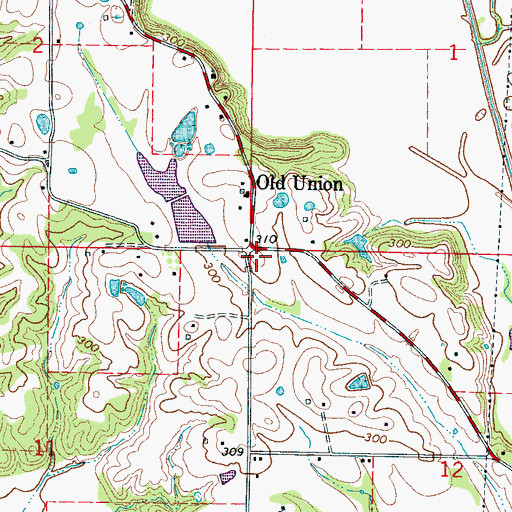 Topographic Map of Old Union, MS