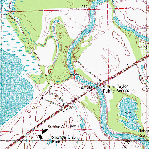 Topographic Map of Buzzard Bayou, MS
